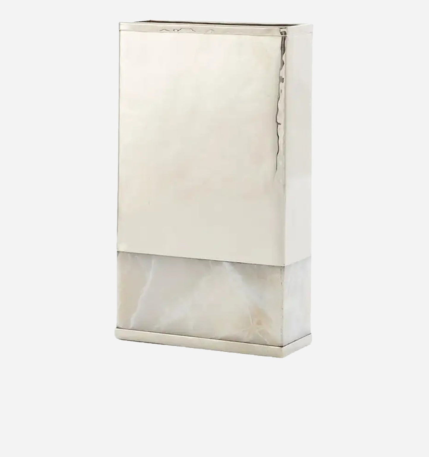 Salta Rectangular Vase in Cream Onyx