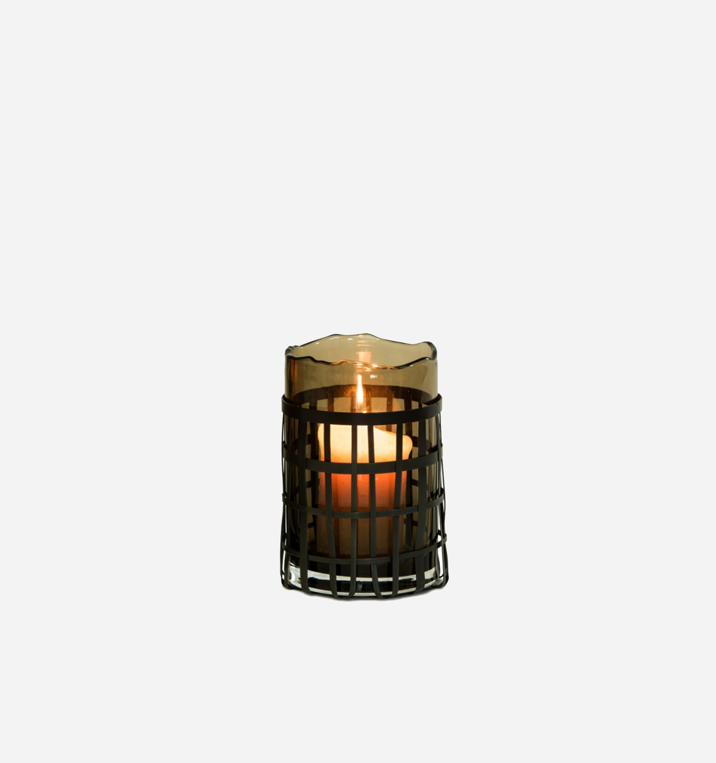 Woven Basket Candle Holder