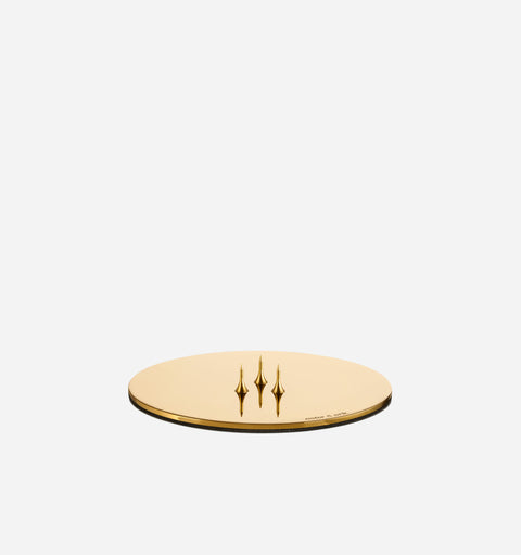 Candle Plate in Gold