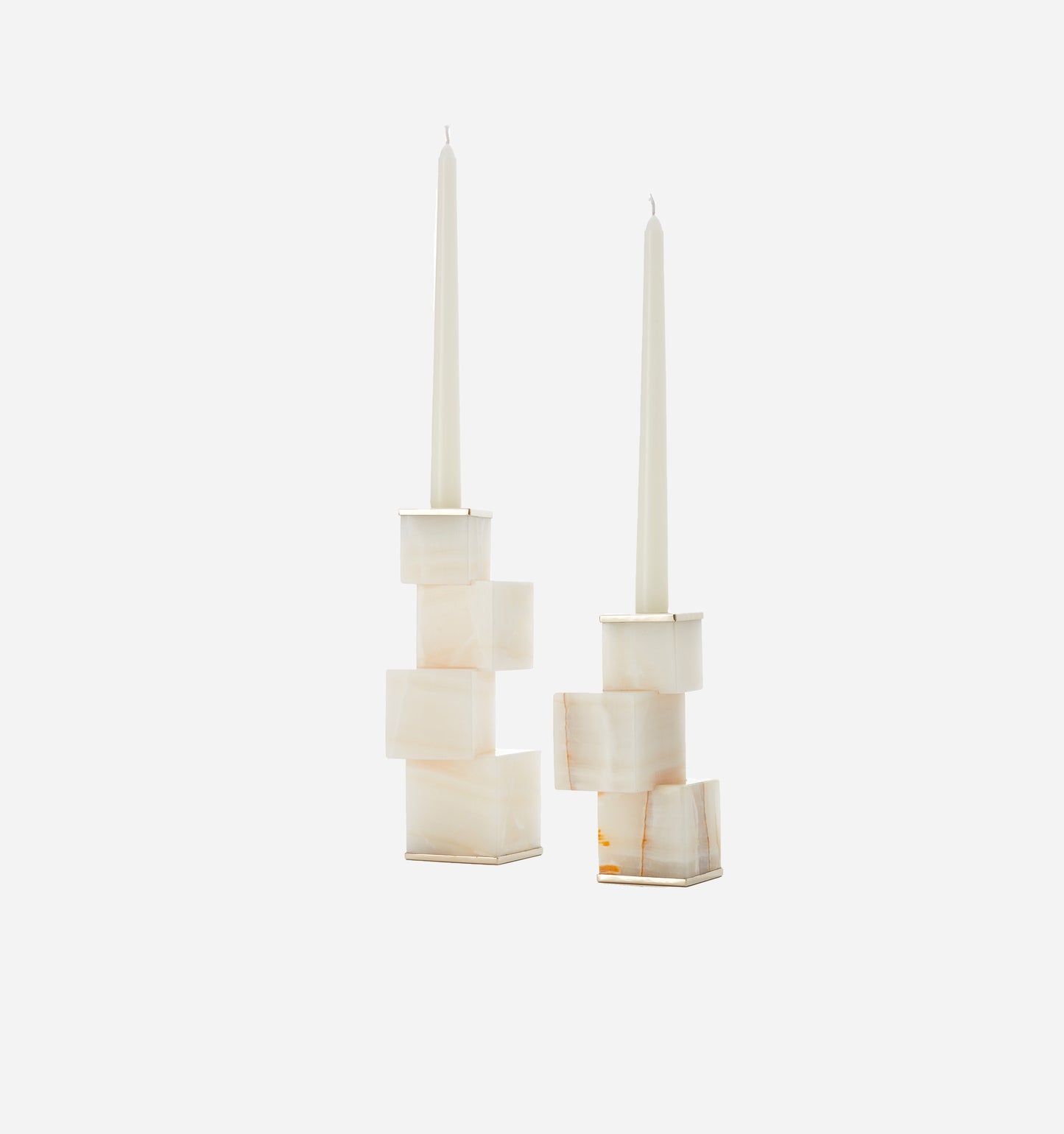 Vertigo Candle Holder in Cream Onyx