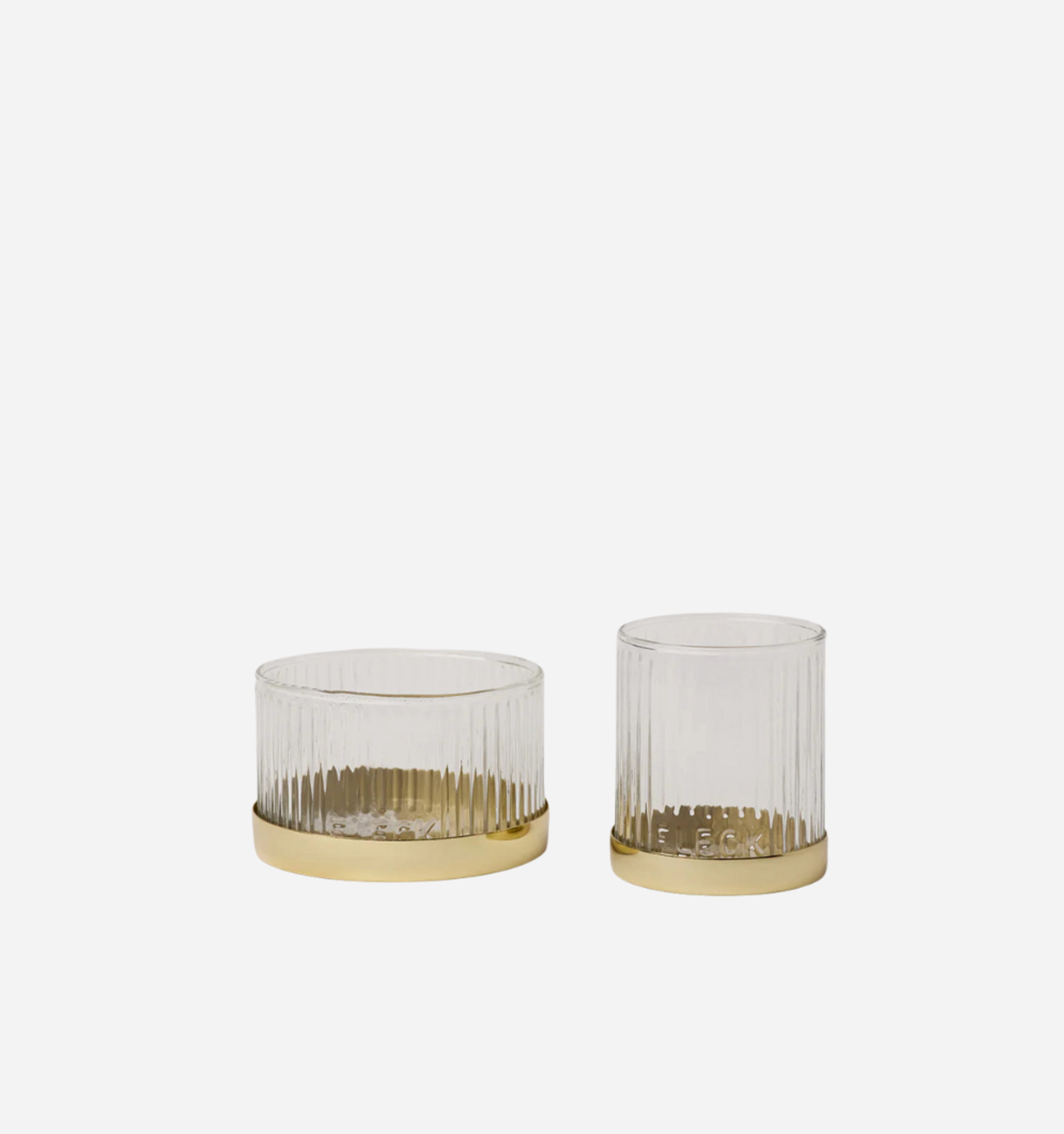 Timeless Fluted Glass Votive Candle Holders Set Circa