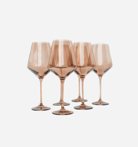 Colored Stemmed Wine Glass