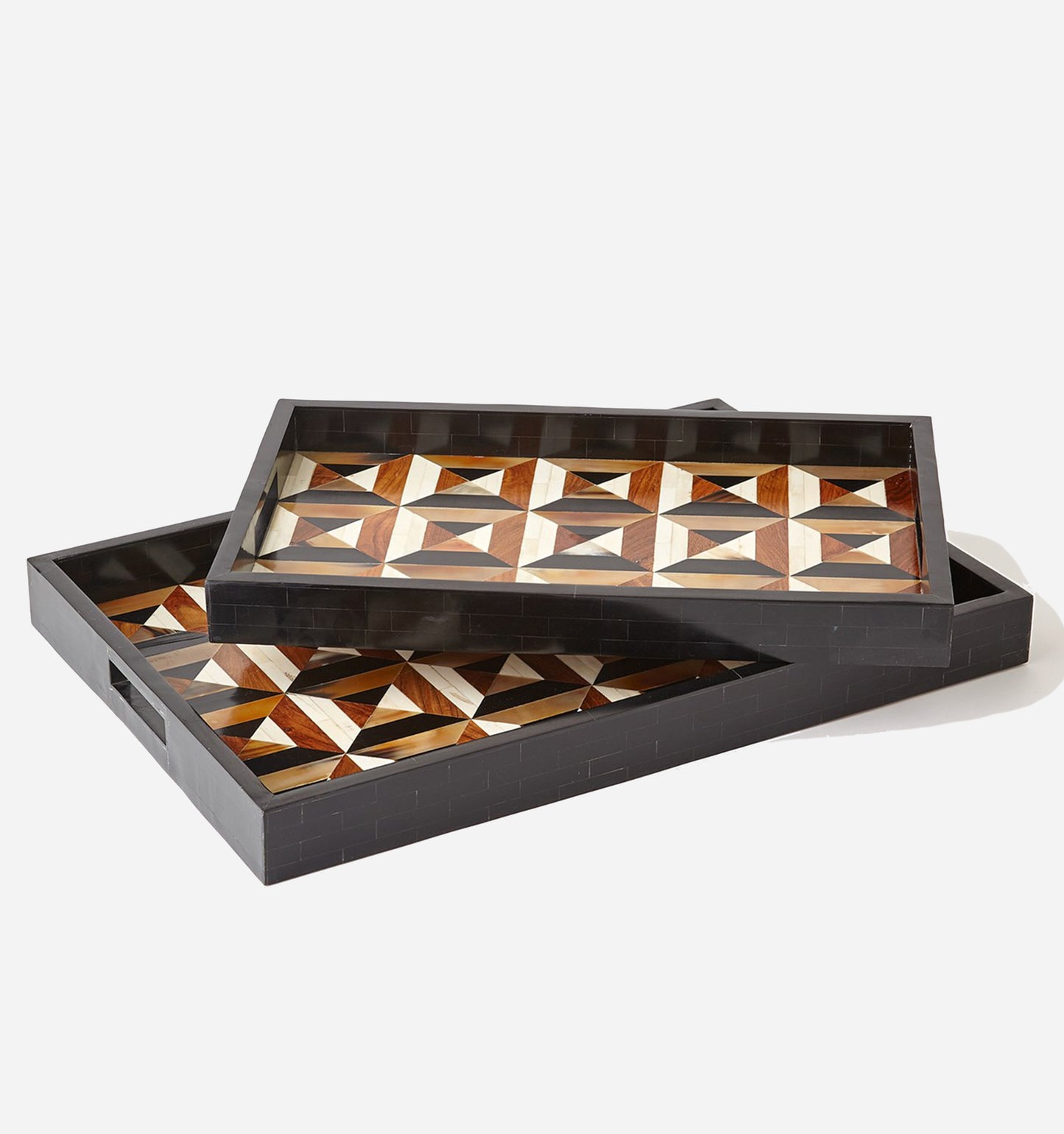 Large Triangle Marquetry Tray