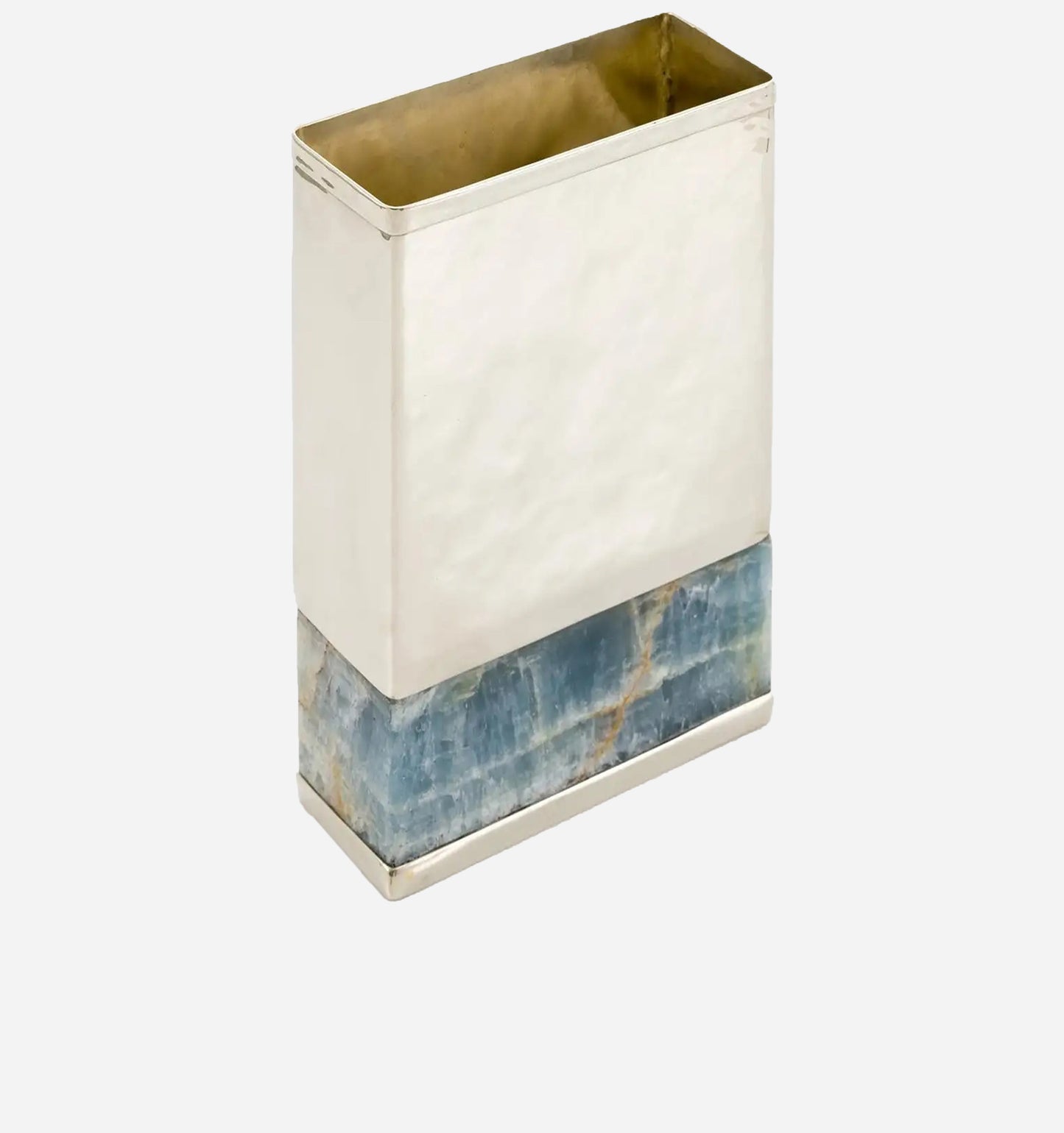 Salta Rectangular Vase in Blue Onyx