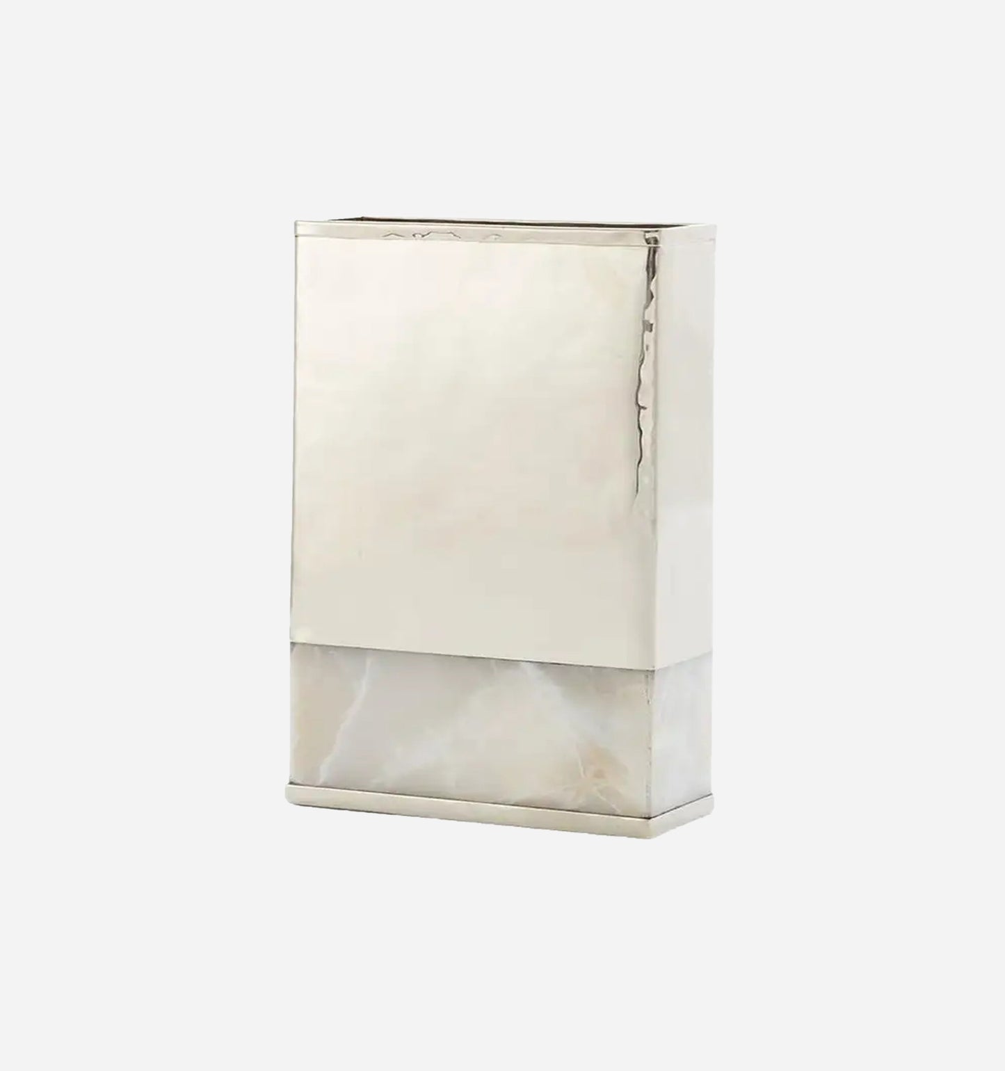 Salta Rectangular Vase in Cream Onyx