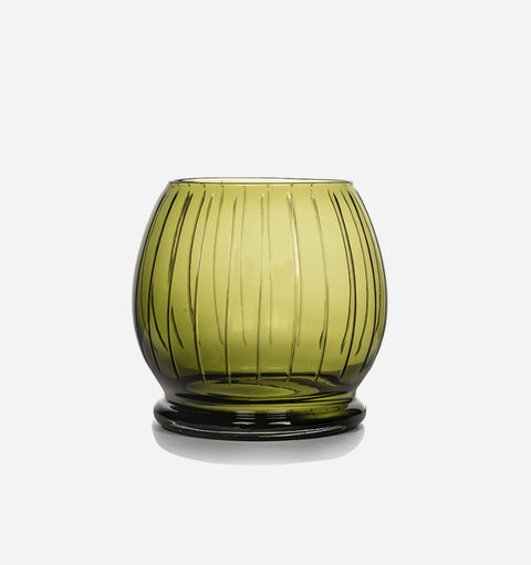Viviane Glass Vase in Olive