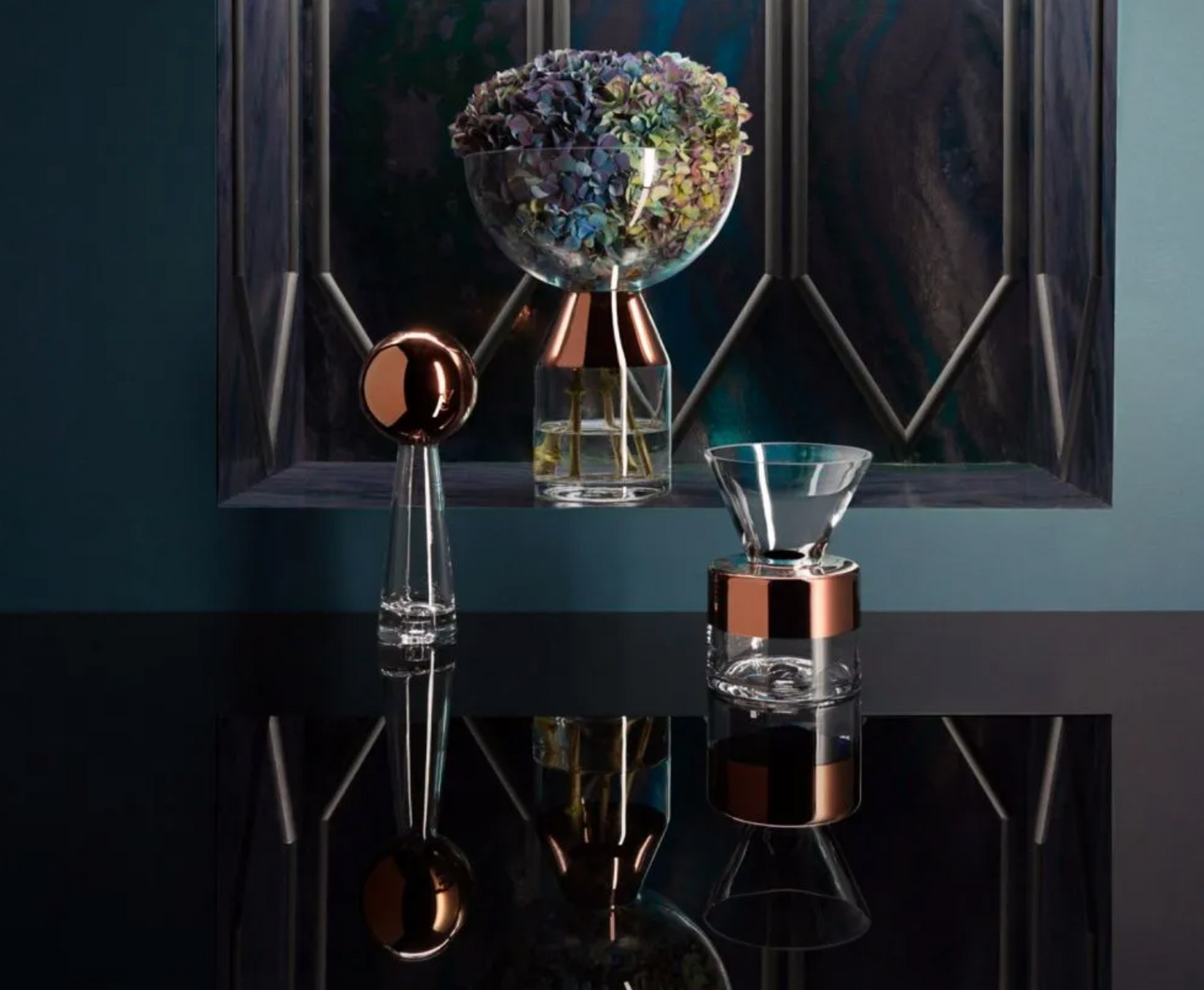 Tank Glass Round Stem Vase