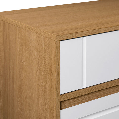 Contemporary Minimalist Sideboard with Inset Handles Cabinet