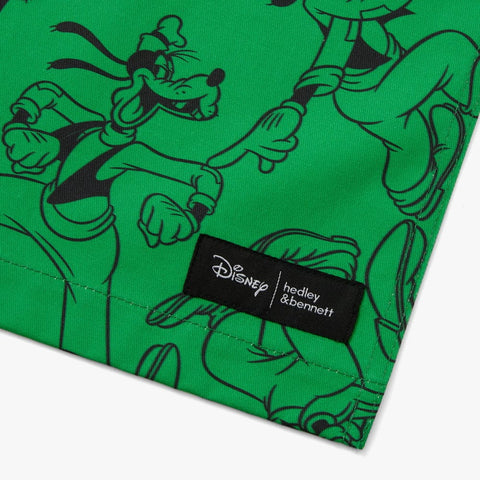 Goofy Character Print Bib Apron with Adjustable Pockets