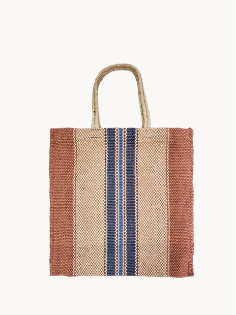 Casual Stripe Handmade Open Top Tote