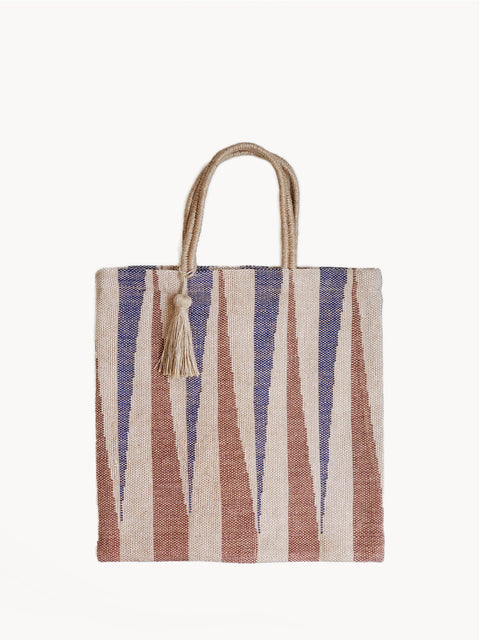 Casual Geometric Handmade Naturally Dyed Tote