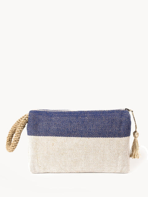 Casual Two-tone Braided Tassel Clutch