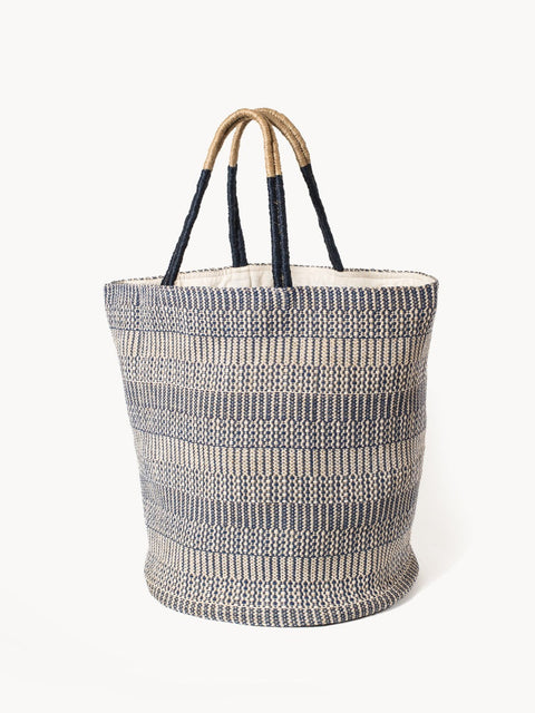 Beach Stripe Handmade Open Top Tote
