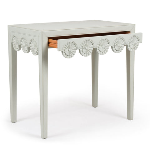 Otto Artful Traditionalist Rectangle End Table with Carving