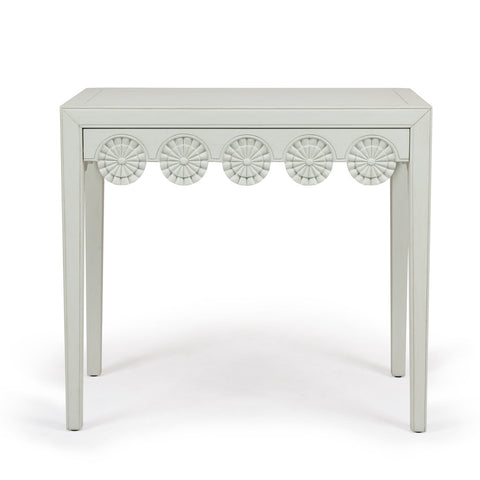 Otto Artful Traditionalist Rectangle End Table with Carving