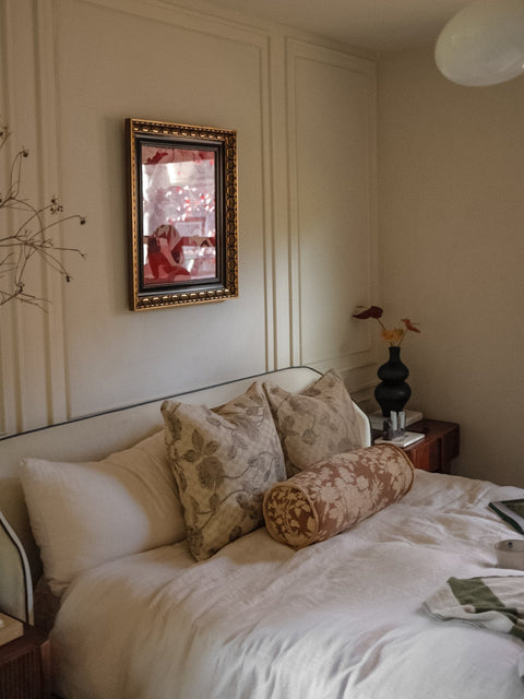 Powered by People Artful Traditionalist Textured Reversible Bolster Pillow - 8 x 24 - 9 x 36 - 9 x 48