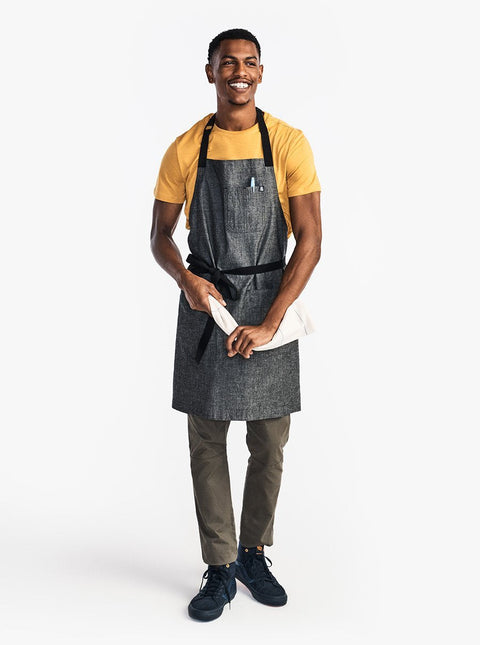 Essential Solid Cotton Chambray Apron