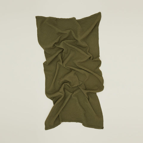 SIMPLE WAFFLE TOWELS - OLIVE