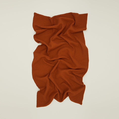 SIMPLE WAFFLE TOWELS - TERRACOTTA