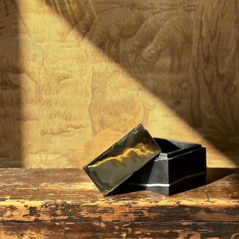 50/50 Box, Brass over Midnight Marble