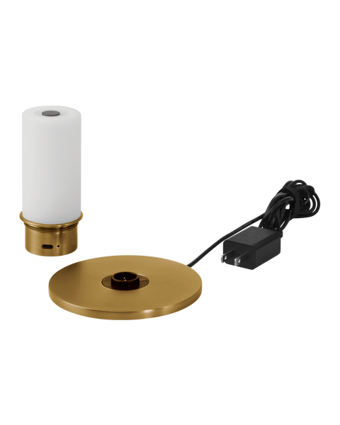 Galavant Modern Column Table Lamp in Brass