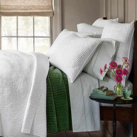 Modern Hand Stitched Velvet Quilt