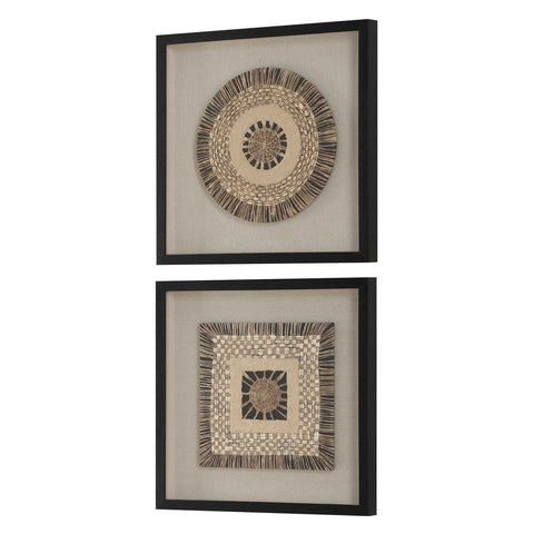 Uttermost Intertwine Shadow Box Organic Square Wall Hanging - Set of 2
