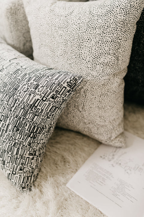 Minimalist Contemporary Graphic Accent Pillow with Zipper