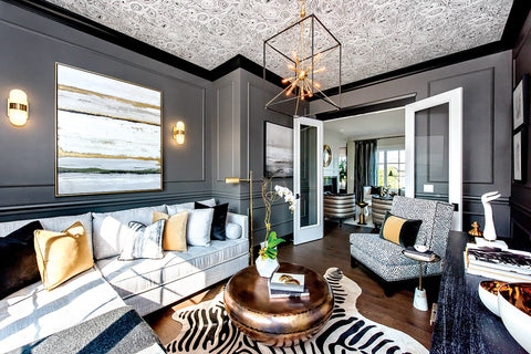 Glendale Mid Century Lantern Chandelier in Aged Brass