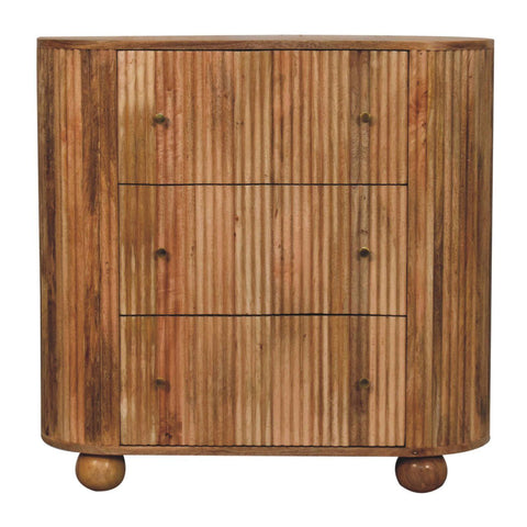 Modern Organic Bachelor Chest with Knob Drawer Chest