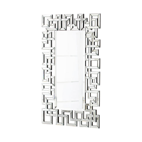 Art Deco Ornate Framed Rectangle Wall Mirror for Living Room