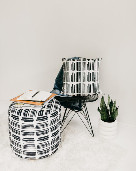 Marguerite Timeless Minimalist Contemporary Pouf Ottoman