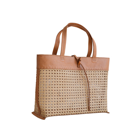 Beach Geometric Handmade Rattan Tote