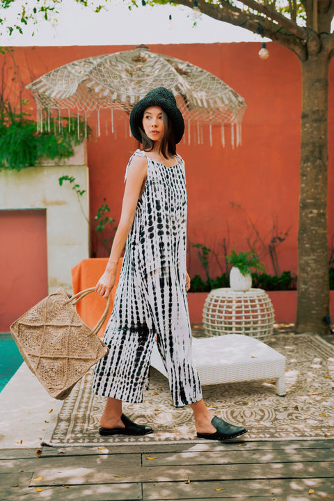 Beach Geometric Handmade Tote with Braided Design