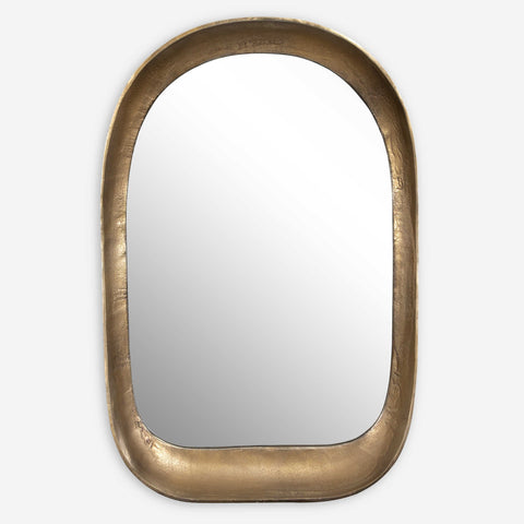 Contemporary Arch Accent Mirror with Bronze Finish for Entryway
