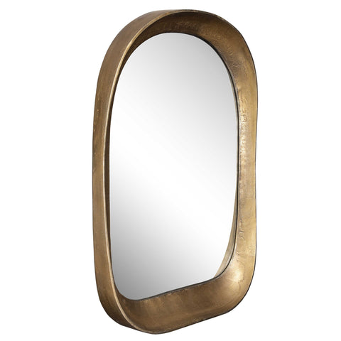 Contemporary Arch Accent Mirror with Bronze Finish for Entryway