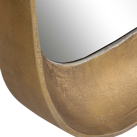 Contemporary Arch Accent Mirror with Bronze Finish for Entryway