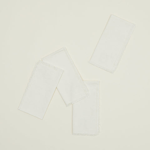 Hawkins New York Tabletop Essentials Contemporary Frayed Dinner Napkin - Set of 4