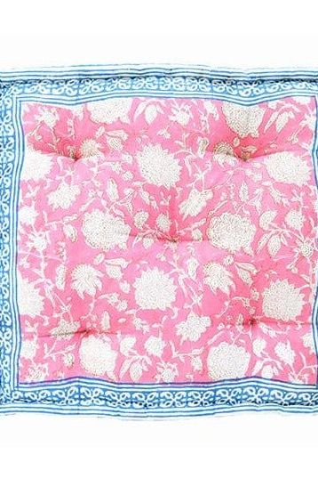 Powered by People Global Eclecticist Bohemian Handcrafted Floral Floor Pillow - 20 x 20 - 20 x 20 x 6