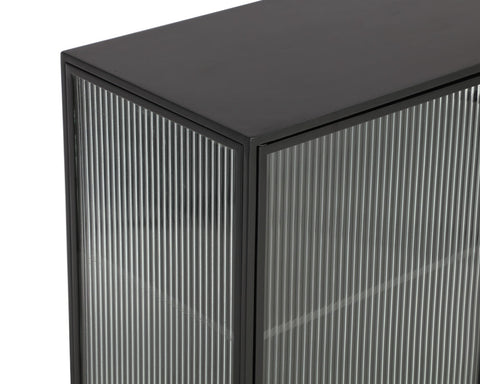 Parsons Mid Century Matte Black Sideboard Cabinet