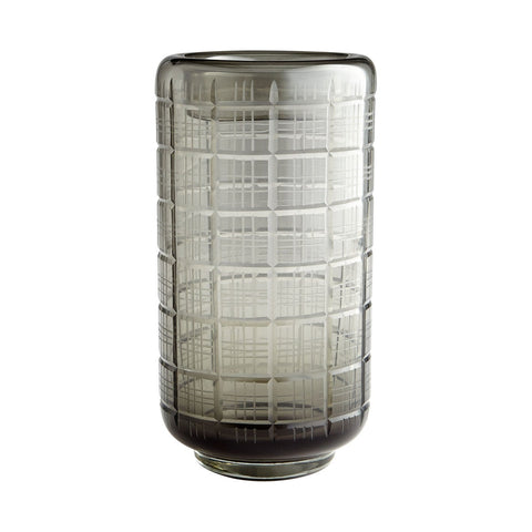 Decorating Essentials Contemporary Etched Glass Table Vase