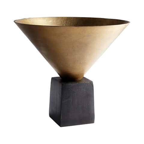 Decorating Essentials Modern Trumpet Vase in Gold Vase & Vessel