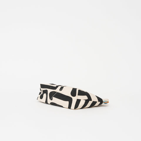 Abstract Graphic Zip Top Pouch with Flat Bottom