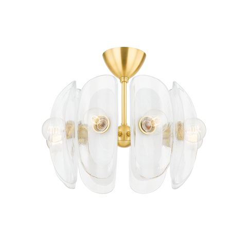 Ambient Modern Organic Bowl Semi Flush Mount Ceiling Light