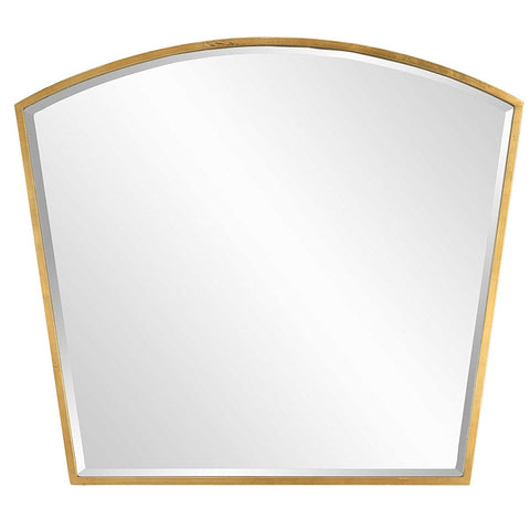 Contemporary Arch Accent Mirror with Gold Leaf Framed Wall