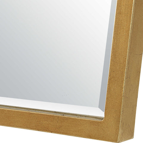 Contemporary Arch Accent Mirror with Gold Leaf Framed Wall