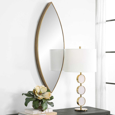 Contemporary Floating Asymmetrical Mirror for Entryway Wall