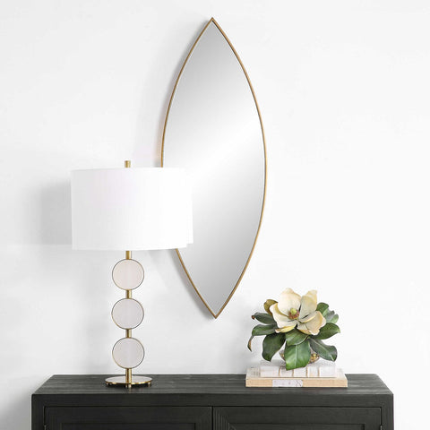 Contemporary Floating Asymmetrical Mirror for Entryway Wall