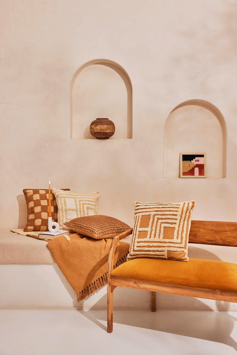 The Artisen Bohemian Tufted Square Accent Pillow - 18 x 18