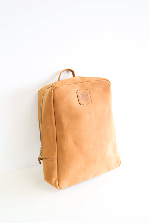 Classic Leather Backpack with Adjustable Straps